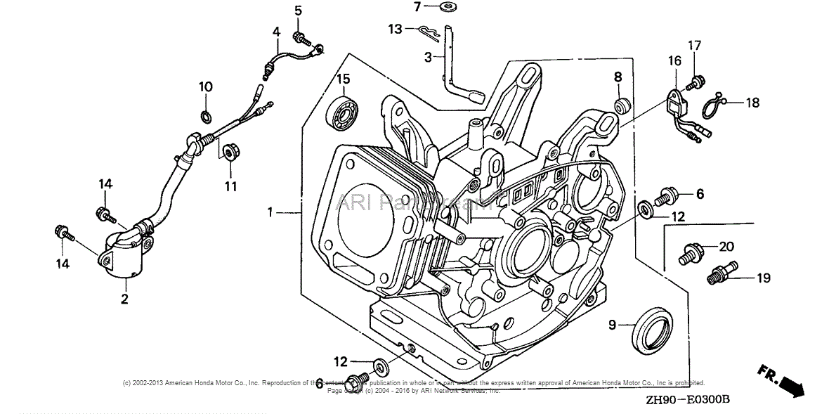 Honda Engines GX270 HA2/A ENGINE, JPN, VIN# GCAB-2000001 ...