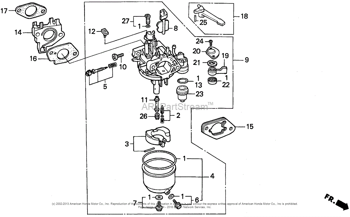 Honda Engines GX270 QA2 ENGINE, JPN, VIN# GCAB-1000001 TO GCAB- 1999999 ...