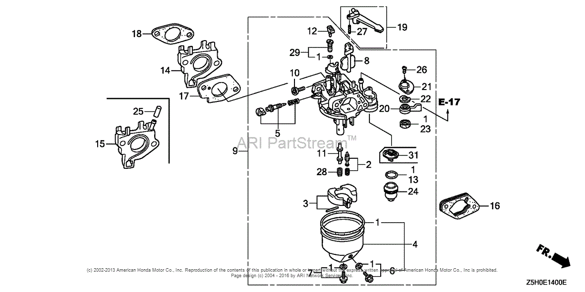 Honda Engines GX270U QXB6 ENGINE, JPN, VIN# GCALK-1000001 ...