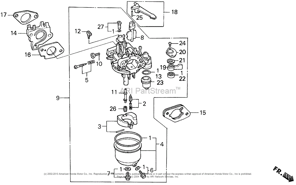 Honda Engines GX340K1 QAP2 ENGINE, JPN, VIN# GC05-2000001 TO GC05 ...