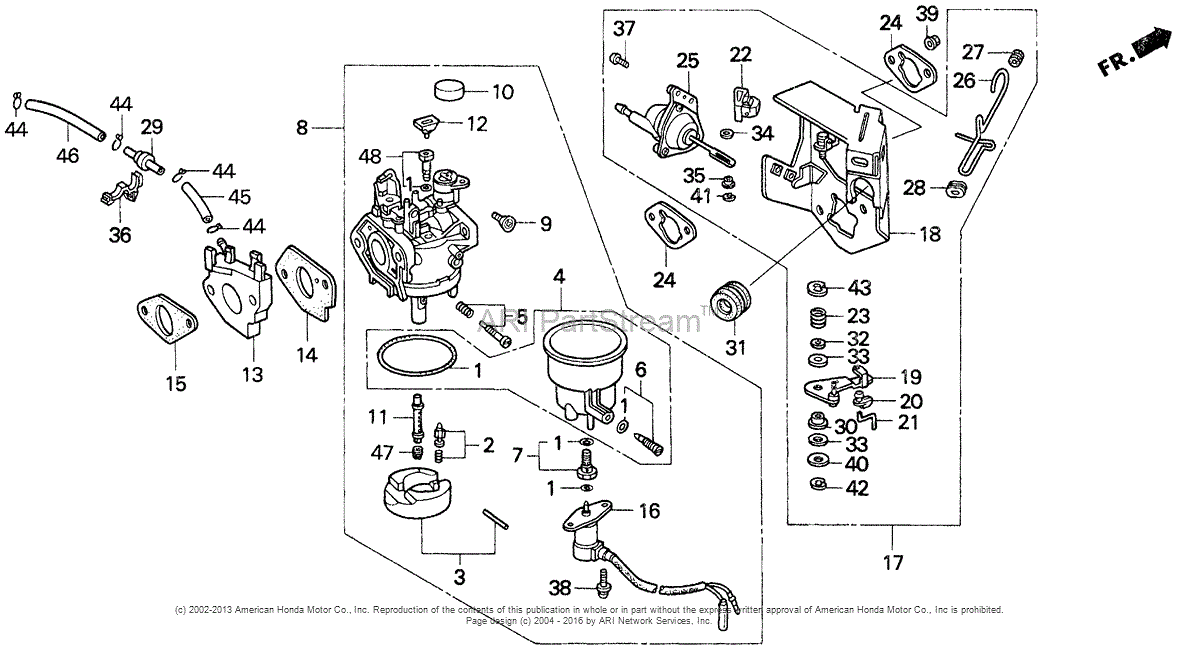 Honda Engines GX390K1 ED6 ENGINE, JPN, VIN# GCAA-2000001 TO GCAA ...