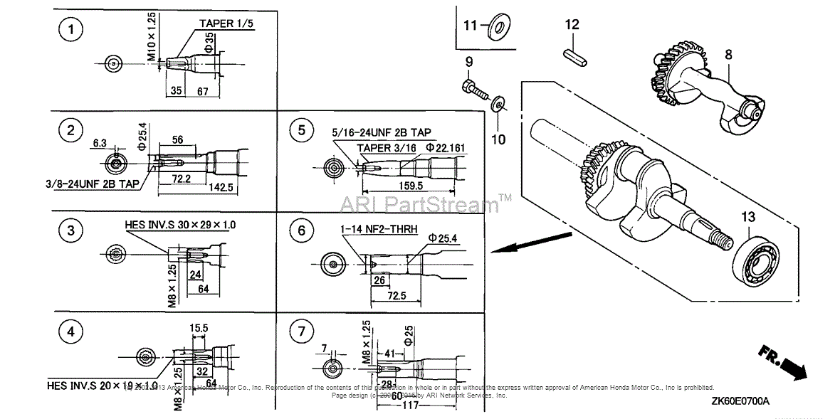 Honda Engines Gx K Qa A Engine Jpn Vin Gcaa To Gcaa