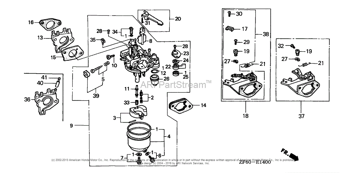 Honda Engines GX390K1 QDW9 ENGINE, JPN, VIN# GCAA-2000001 TO GCAA ...