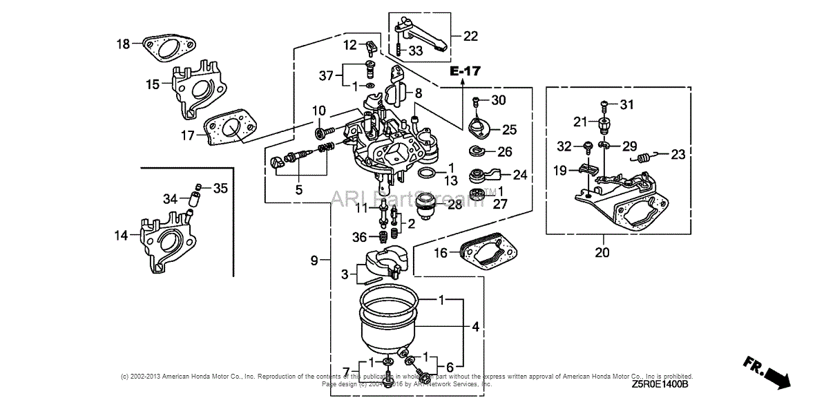 HONDA Engine Pilot Screw Set - 16016ZH7W01