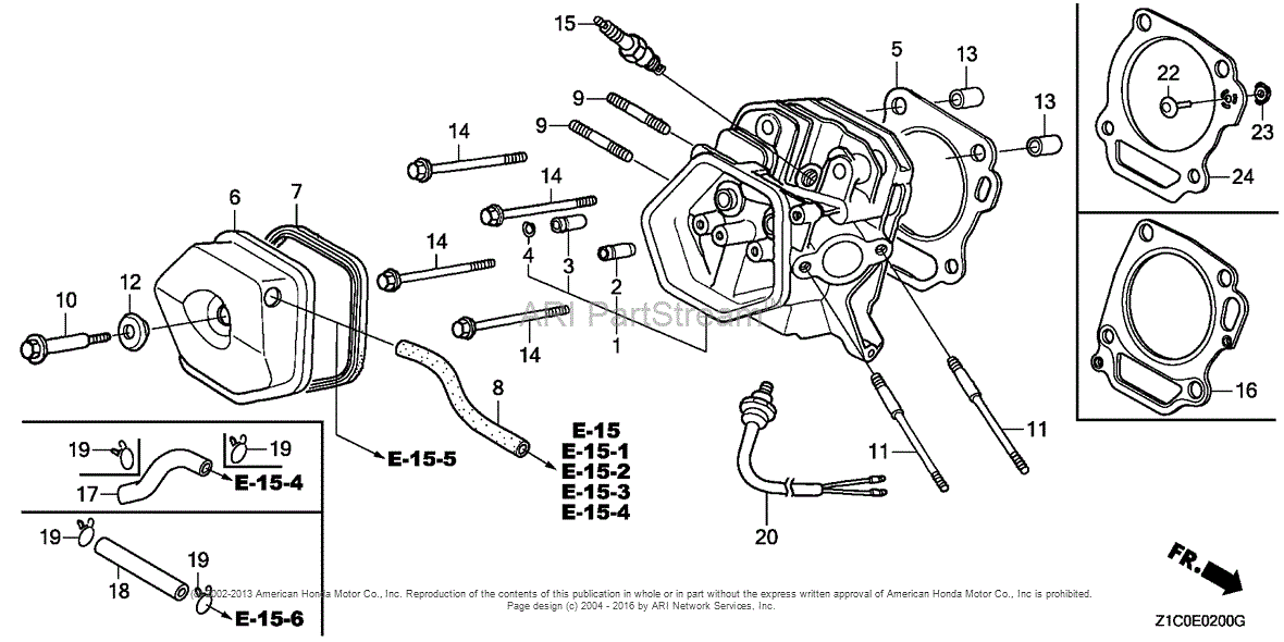 Honda Engines GX390T1 QAA2 ENGINE, THA, VIN# GCAET-1000001 TO GCAET ...