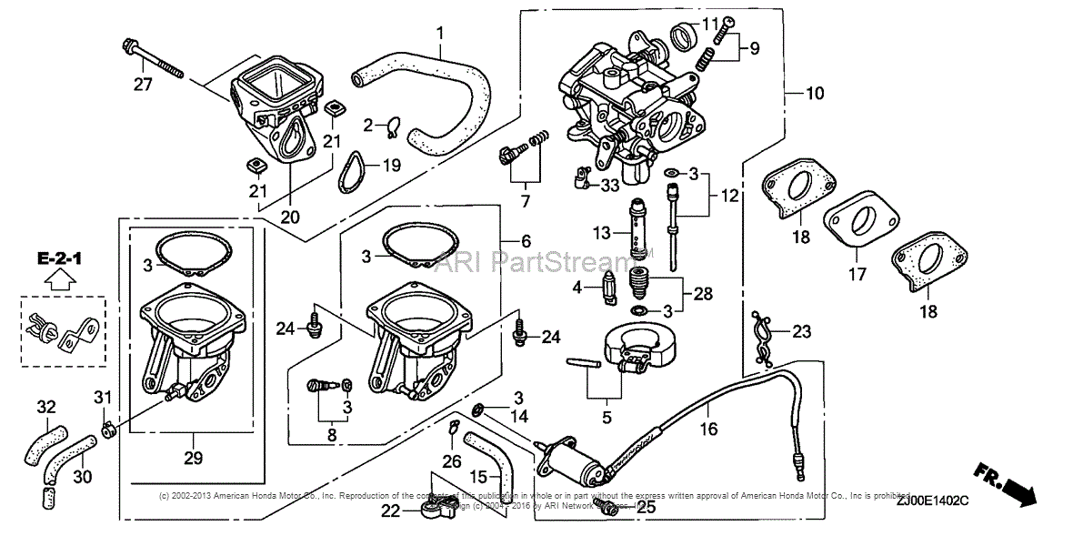 Honda Engines GX610K1 VXE ENGINE, JPN, VIN# GCAC-2000001 TO GCAC ...