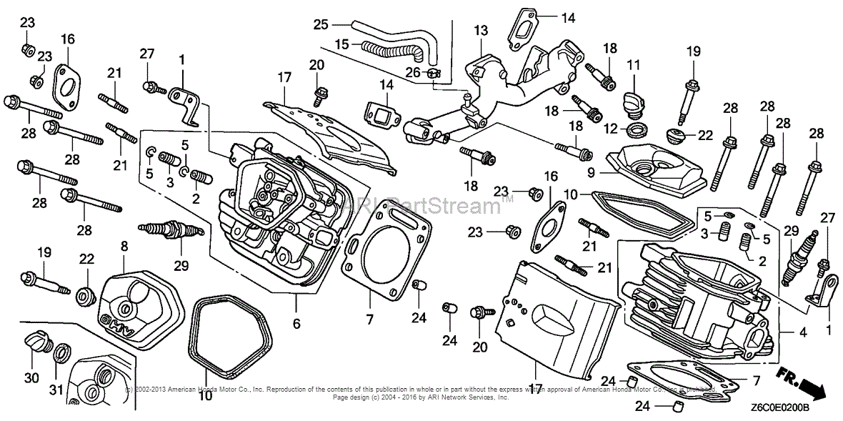 Honda Engines GX610R1 VDF2 ENGINE, JPN, VIN# GCAPK-1000001 Parts ...