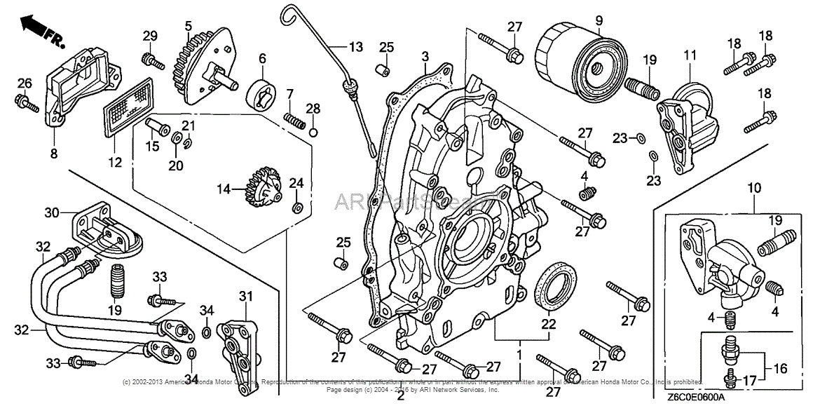 Honda Engines GX610U1 QZB ENGINE, JPN, VIN# GCAPK-1000001 Parts Diagram ...