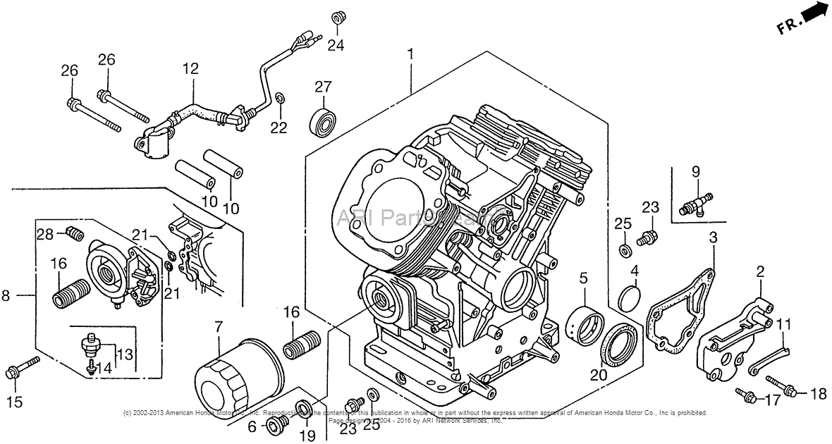 Honda Engines Gx620 Vxa3 Engine, Jpn, Vin# Gcad-1000001 To Gcad 