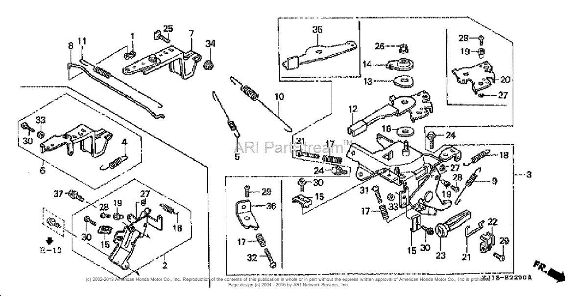 Honda Engines GX620 VXE2 ENGINE, JPN, VIN# GCAD-1000001 TO GCAD ...