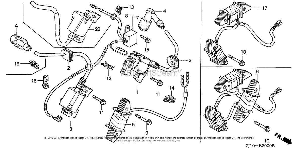 Honda Engines GX620K1 VAF ENGINE, JPN, VIN# GCAD-2000001 TO GCAD- 2159999 Parts Diagram for ...