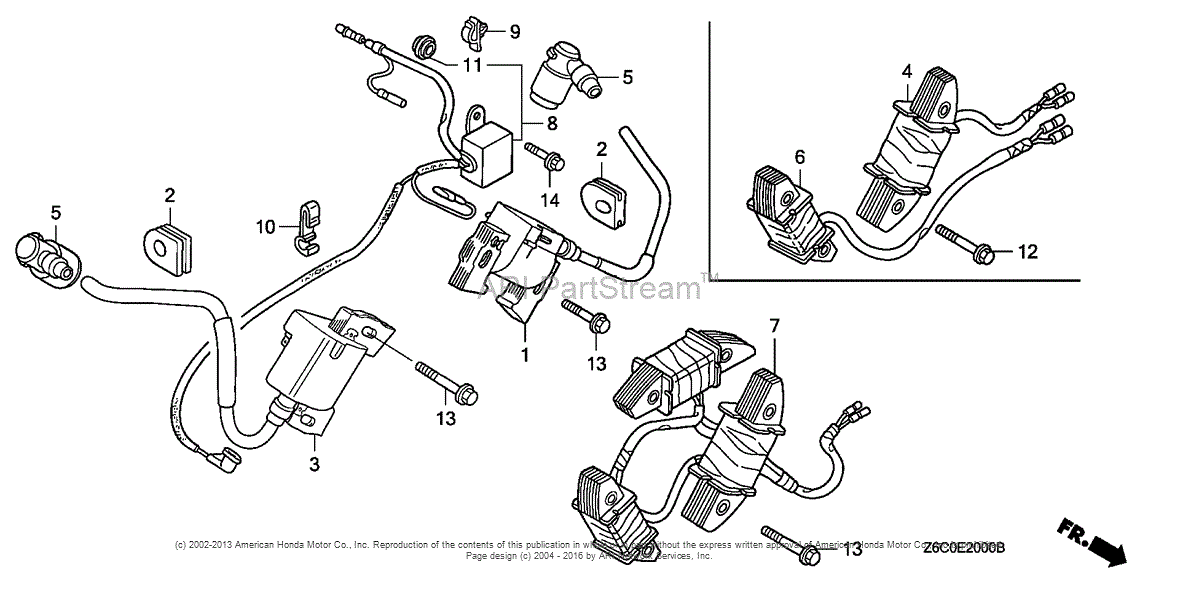 Honda Engines GX620U1 QAB6 ENGINE, JPN, VIN# GCARK-1000001 Parts ...