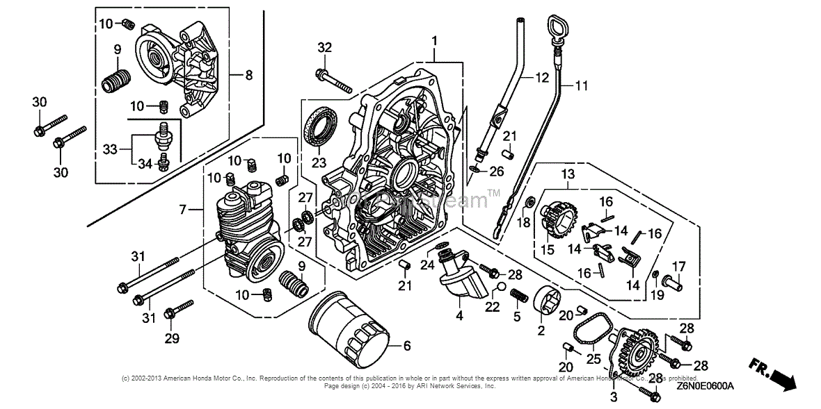 Honda Engines GX630 VXC2 ENGINE, JPN, VIN# GDABK-1000001 TO GDABK