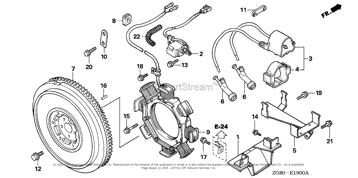 Honda Engines Gx640 Sd2 Engine Jpn Vin Gaad 1000001 To Gaad 1029999 Parts Diagram For Flywheel 4873