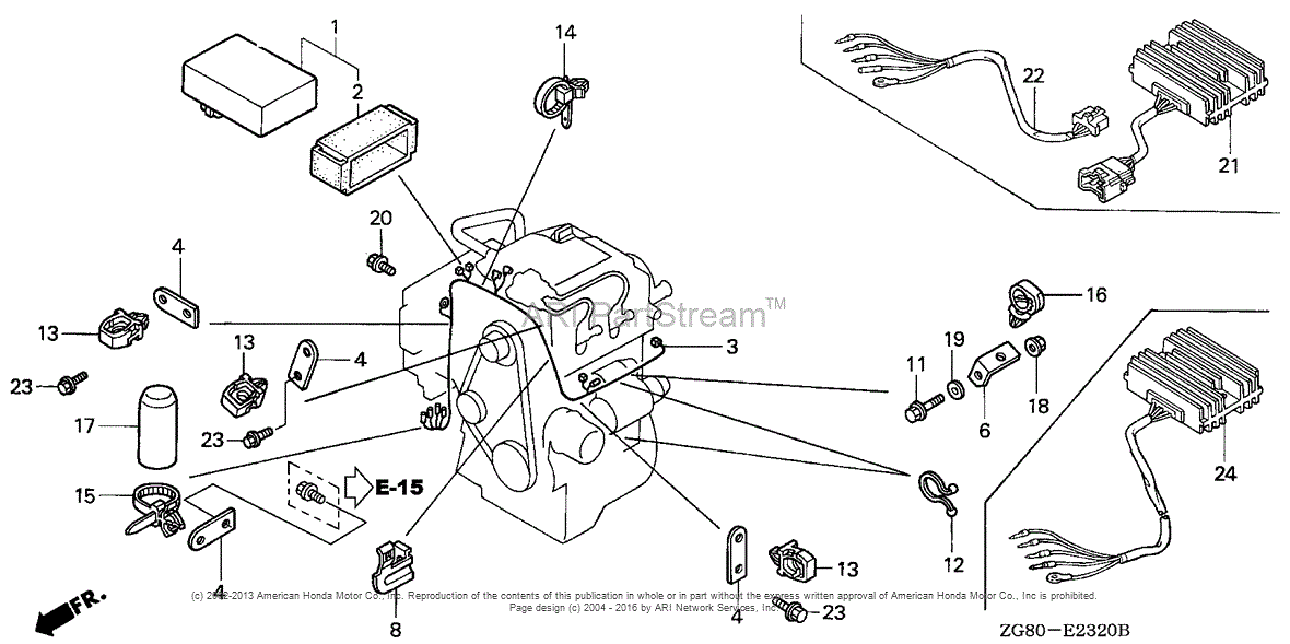 Honda Engines GX640 SD2/A ENGINE, JPN, VIN# GAAD-1030001 TO GAAD ...