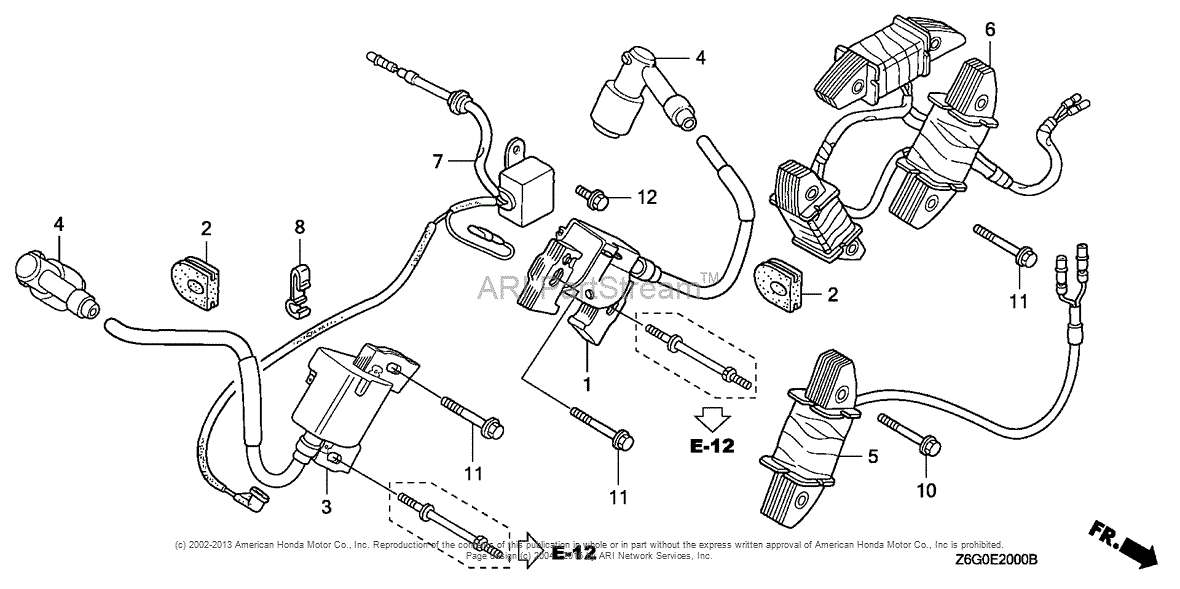 Honda Engines GX670R TAF ENGINE, JPN, VIN# GCASK-1000001 ...