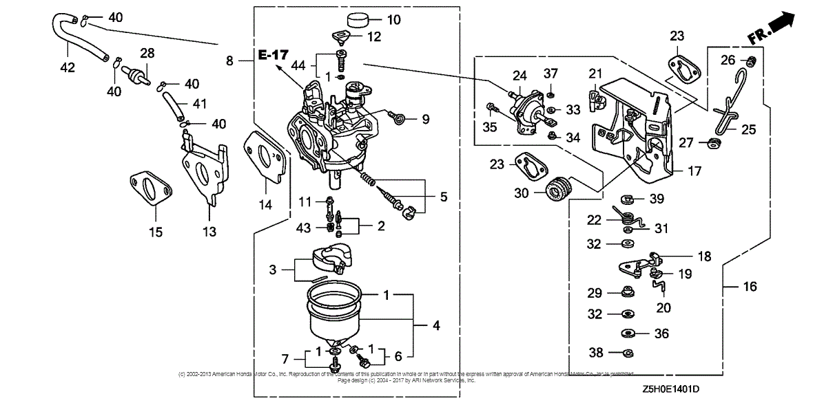 Honda Engines GX270U VPX4 ENGINE, JPN, VIN# GCALK-1000001 TO GCALK ...