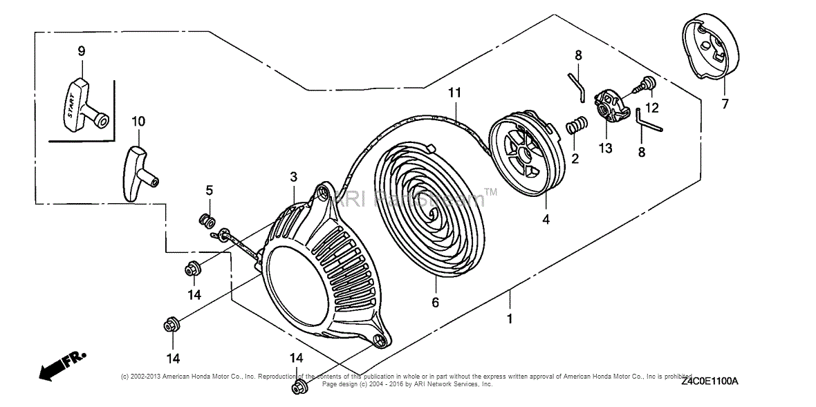 Honda Engines GXH50U SPB4 ENGINE, JPN, VIN# GCAFK-1000001 Parts Diagram ...