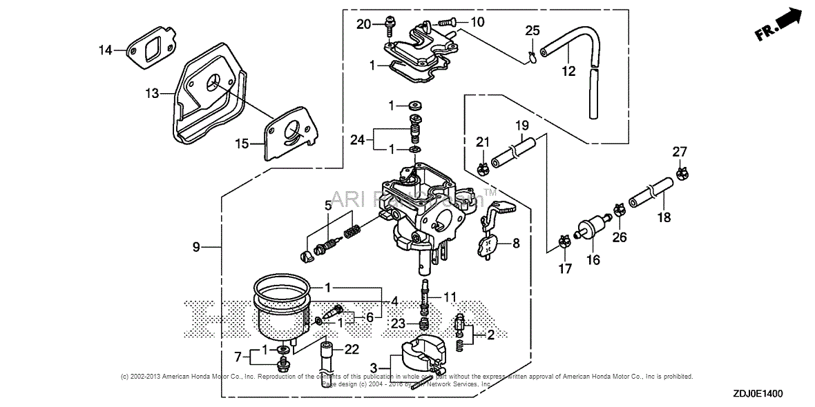 Honda Engines GXR120RT KRB4 ENGINE, THA, VIN# GCCDT-1000001 Parts ...