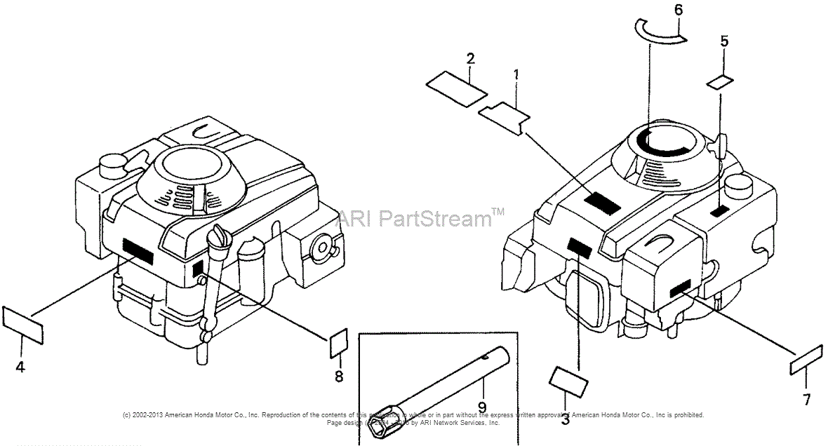 Honda Engines GXV270 DN ENGINE, JPN, VIN# GJ01-1000001 TO GJ01-1034654 ...