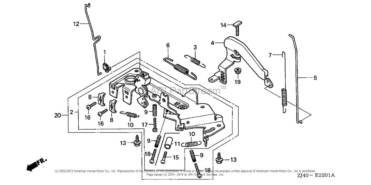 Honda Engines GXV610K1 QZC2 ENGINE, JPN, VIN# GJAC-2000001 TO GJAC ...