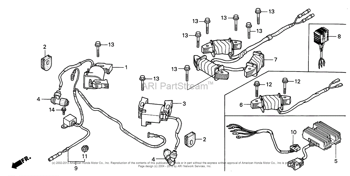 Honda Engines GXV610K1 QAF ENGINE, JPN, VIN# GJAC-2000001 TO GJAC ...