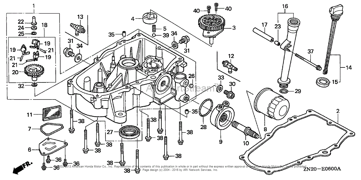 Honda Engines GXV670 TAF2 ENGINE, JPN, VIN# GJAH-1000001 TO GJAH ...