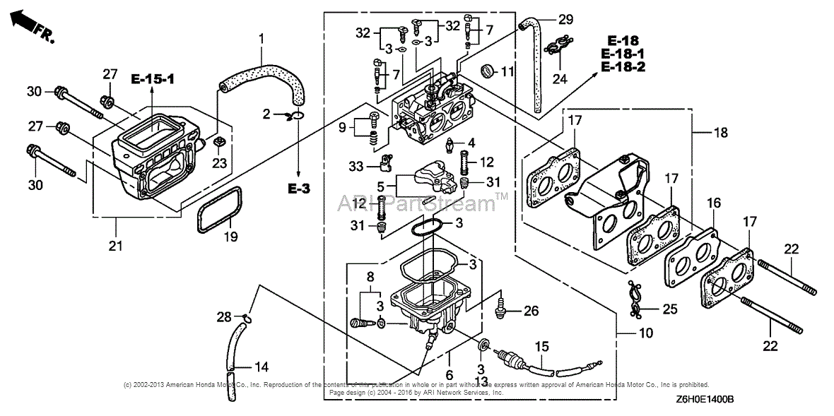 Honda Engines GXV670R TAF2 ENGINE, JPN, VIN# GJAHK-1000001 Parts ...