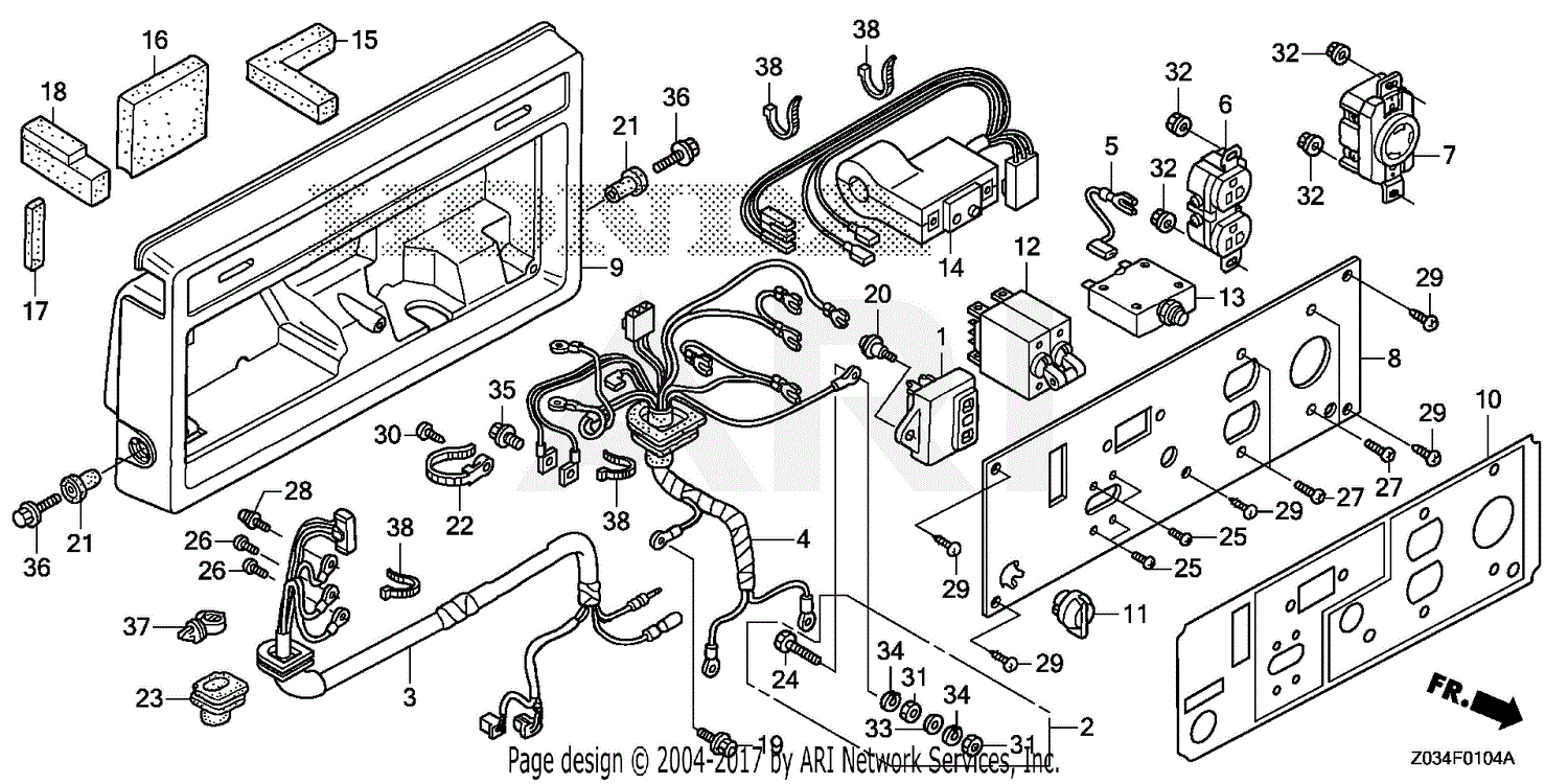 Honda EB3000CK2 A GENERATOR, JPN, VIN# GCBUT-1000001 Parts Diagram for ...