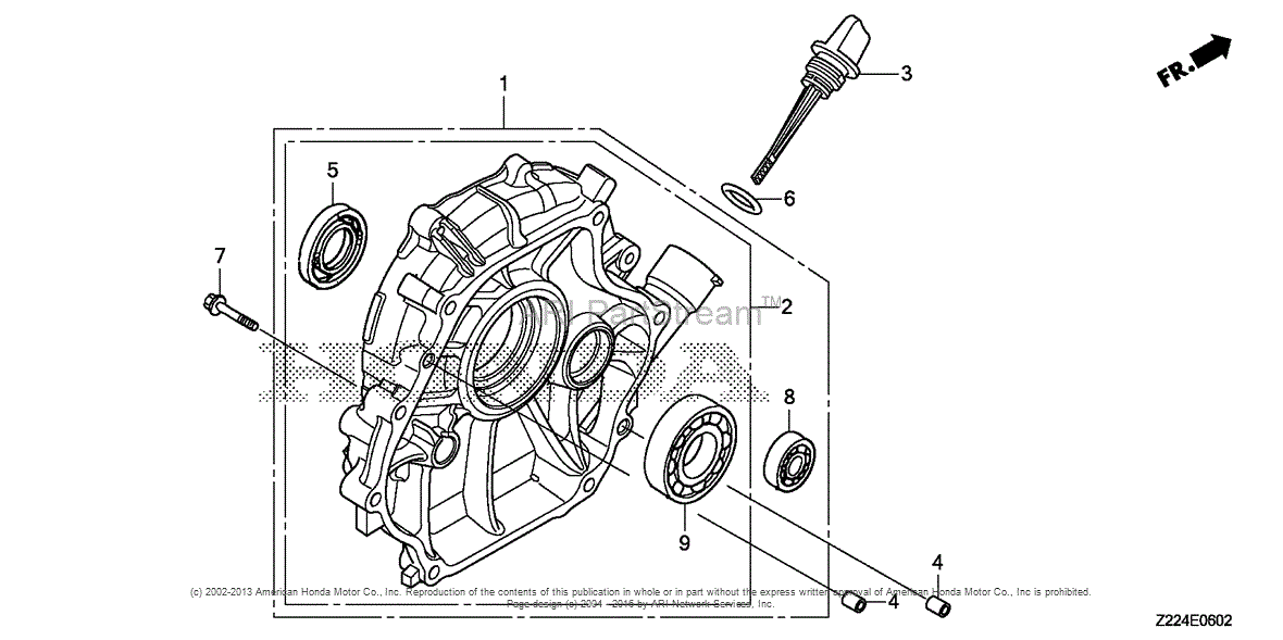 Honda EB6500X1 AT1 GENERATOR, CHN, VIN# EBLC-1000001 Parts Diagram for ...