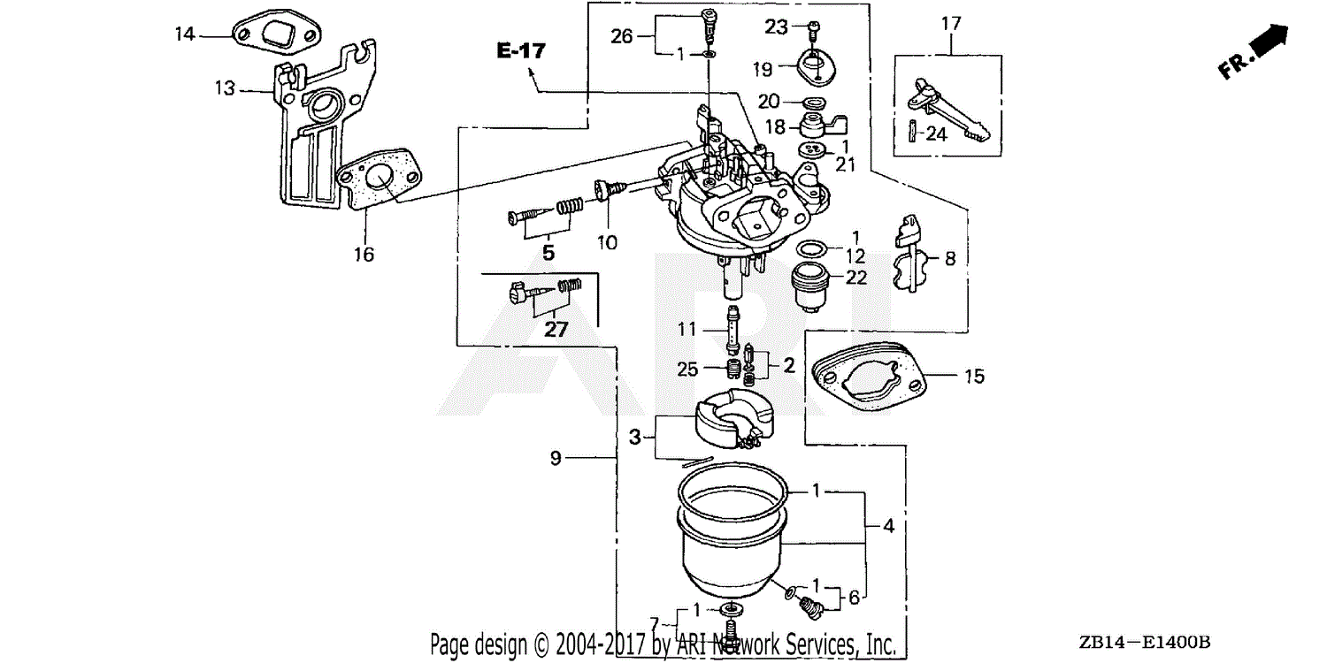 Honda EG1400X A GENERATOR, JPN, VIN# GX110-1000001 TO GX110-2454428 ...