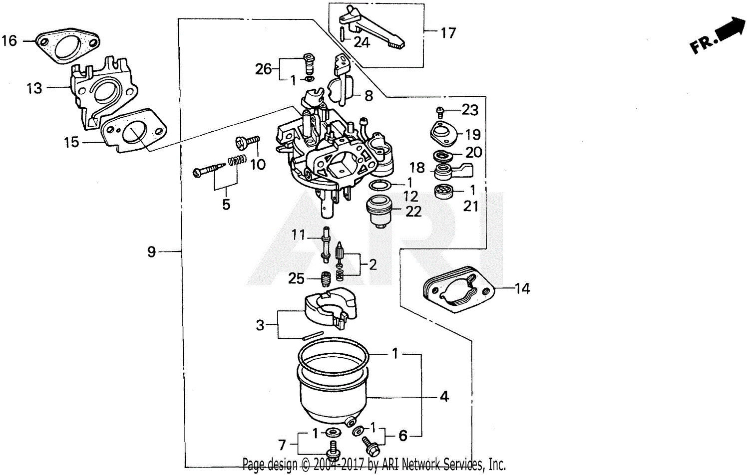 Honda Gas Generator Water Pump EG5000X WT40X Carburetor Assembly