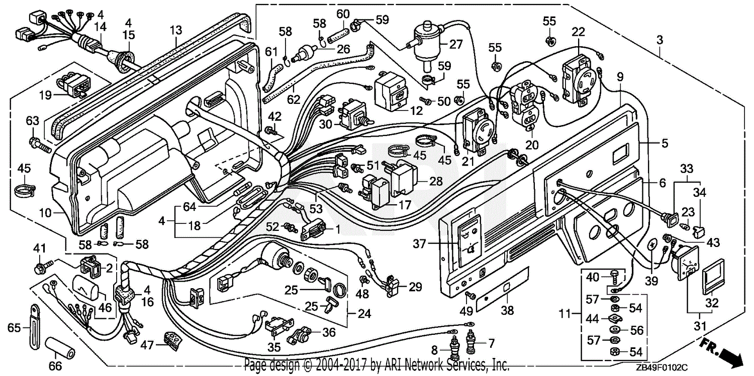 Honda Em Sxk A A Generator Jpn Vin Ea To Ea Parts Diagram For Em