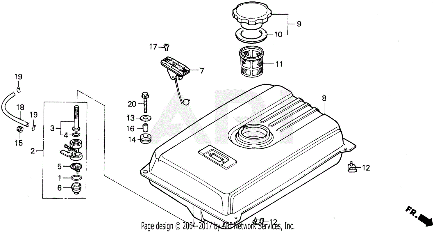 Honda Em Sx A Generator Jpn Vin Ea Parts Diagram For Em Eb Fuel Tank