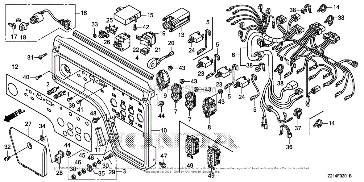 Honda Em6500sxk2 At Generator, Chn, Vin# Ebjc-1000001 Parts Diagram For 