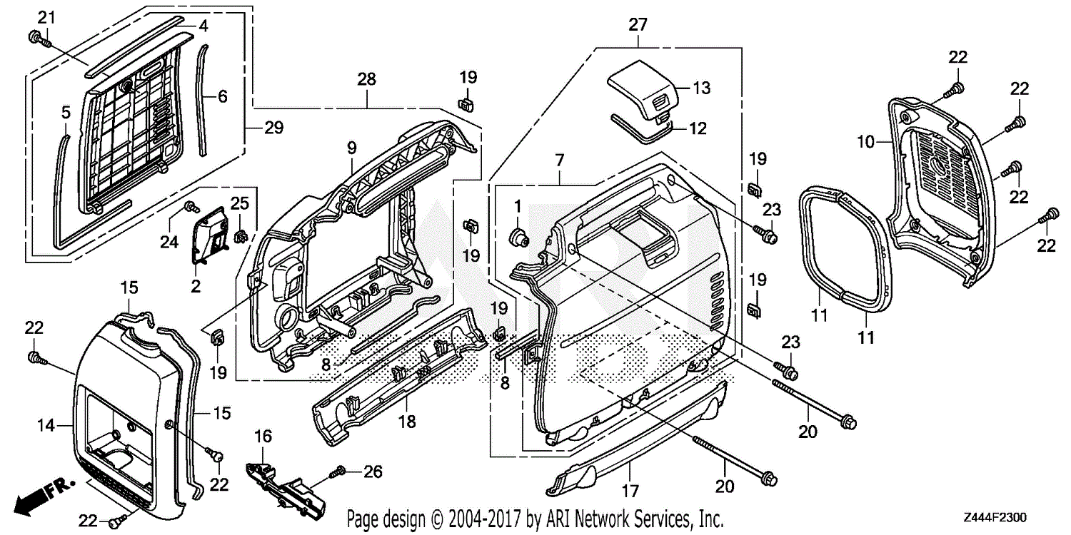 Honda EU2200IT A1 GENERATOR, THA, VIN# GCCET-1000001 Parts Diagram for