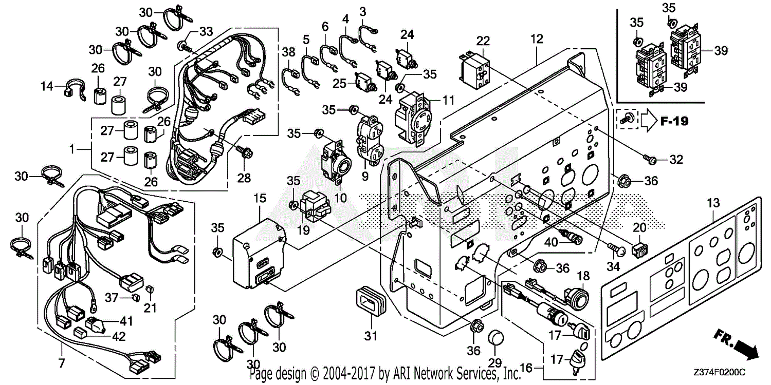 Honda Eu7000isn At Generator, Ind, Vin# Gcagd-1000001 Parts Diagram For 