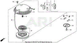 Honda hr215 discount recoil starter repair