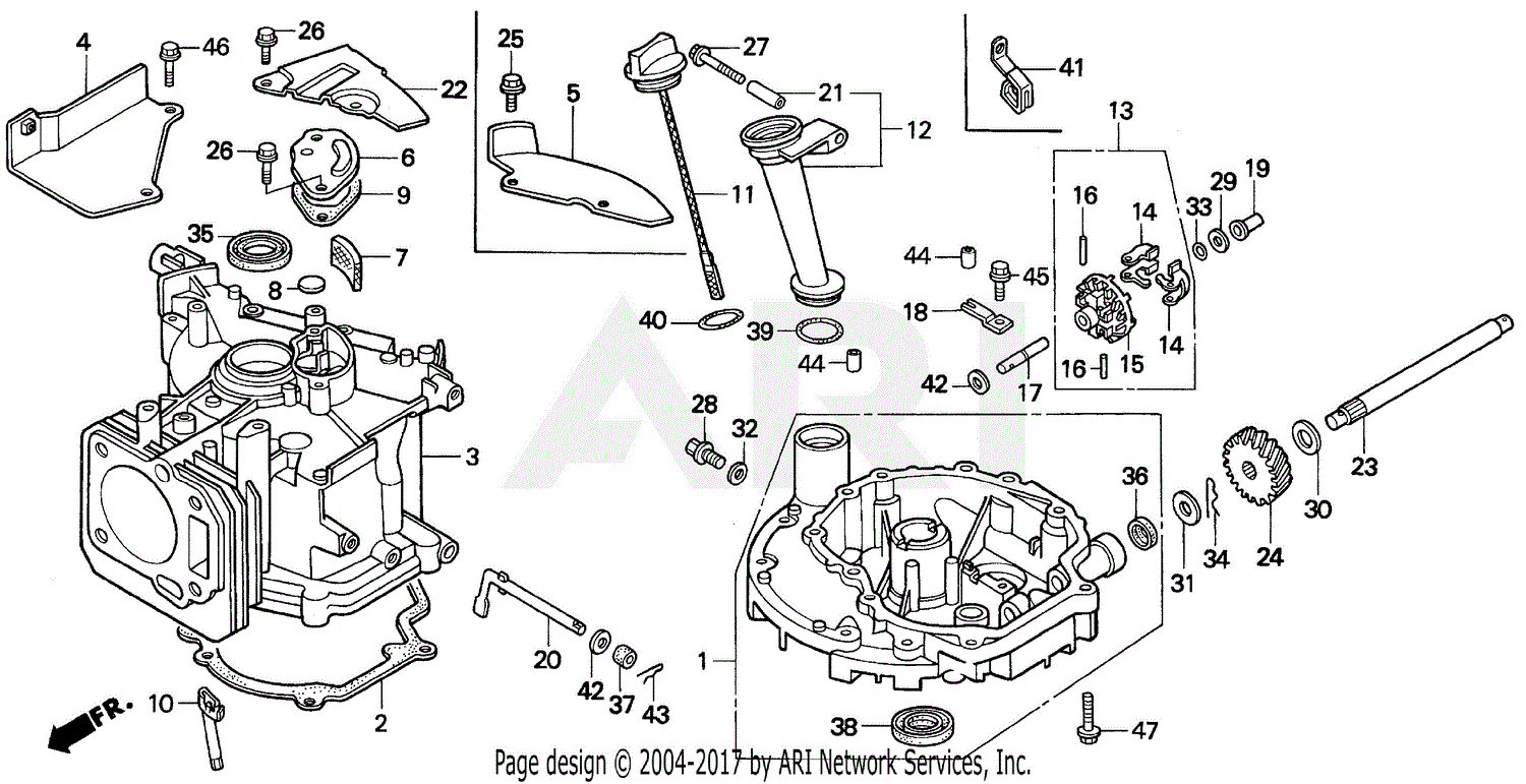 Honda HR215 HMA LAWN MOWER, USA, VIN# MZAM-6000001 Parts Diagram for