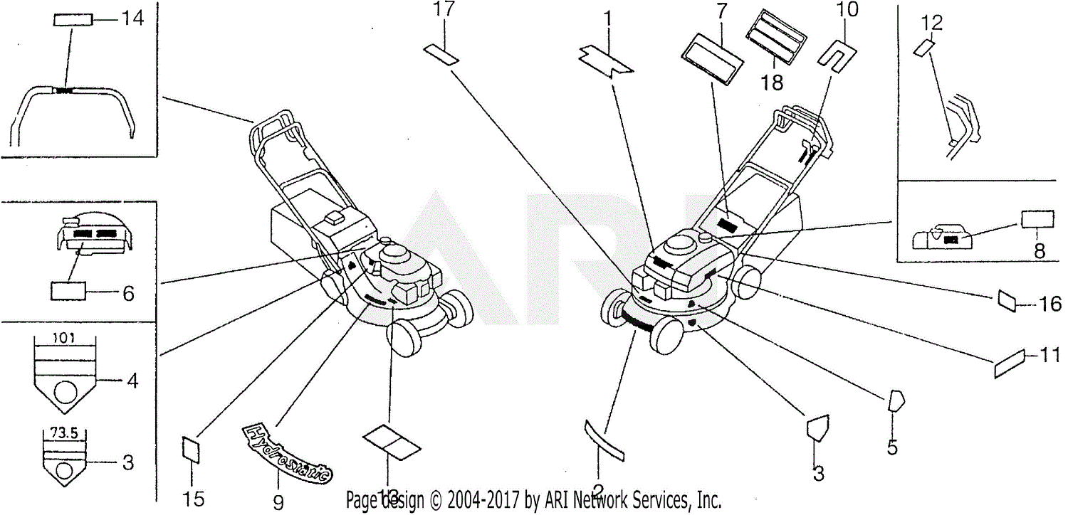 Honda HR215K1 HXA LAWN MOWER, USA, VIN# MZAM-6200001 Parts Diagram for ...