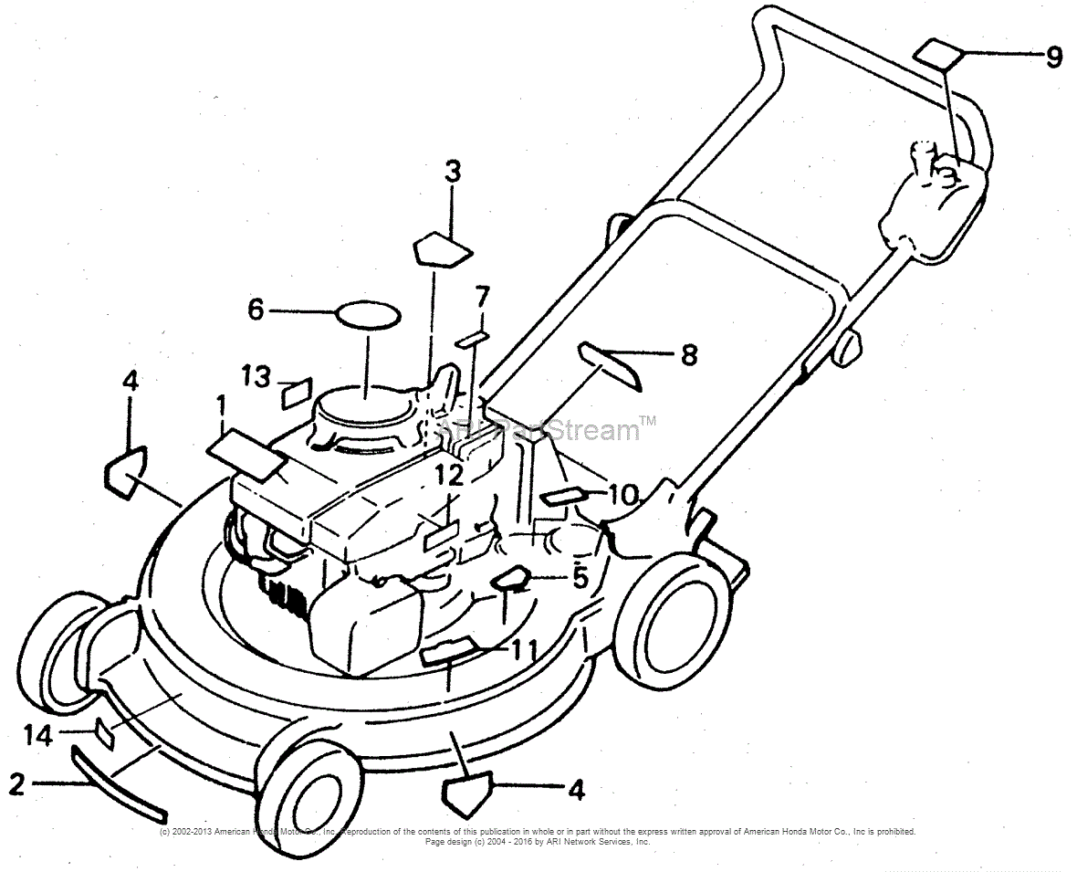 Parts Of A Lawn Mower Engine Diagram