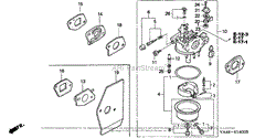 Honda HRA215 SXA LAWN MOWER USA VIN MZAL 6000001 TO MZAL