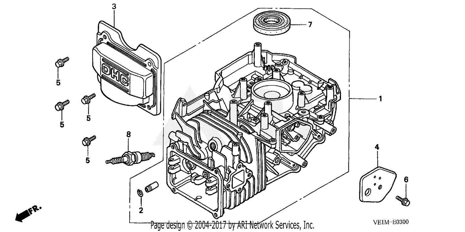 Honda Hrb216 Hxa Lawn Mower Usa Vin Maaa 1000001 Parts Diagram For Cylinder 8564