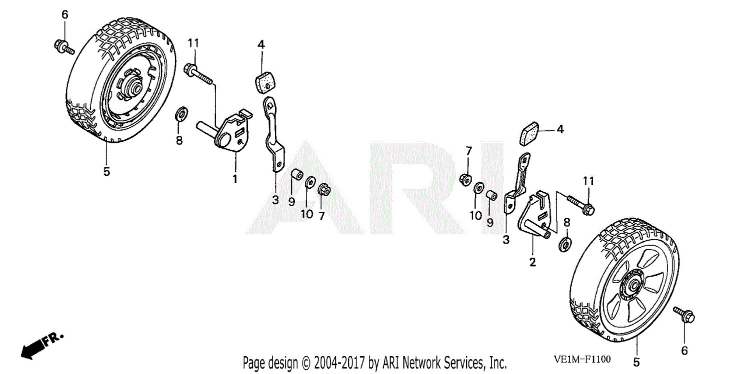 Honda Hrb216 Hxa Lawn Mower Usa Vin Maaa 1000001 Parts Diagram For Front Wheel 2781