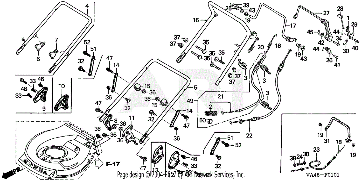 Honda HRC216K1 SXAA LAWN MOWER, USA, VIN# GJAJA-1000001 TO GJAJA