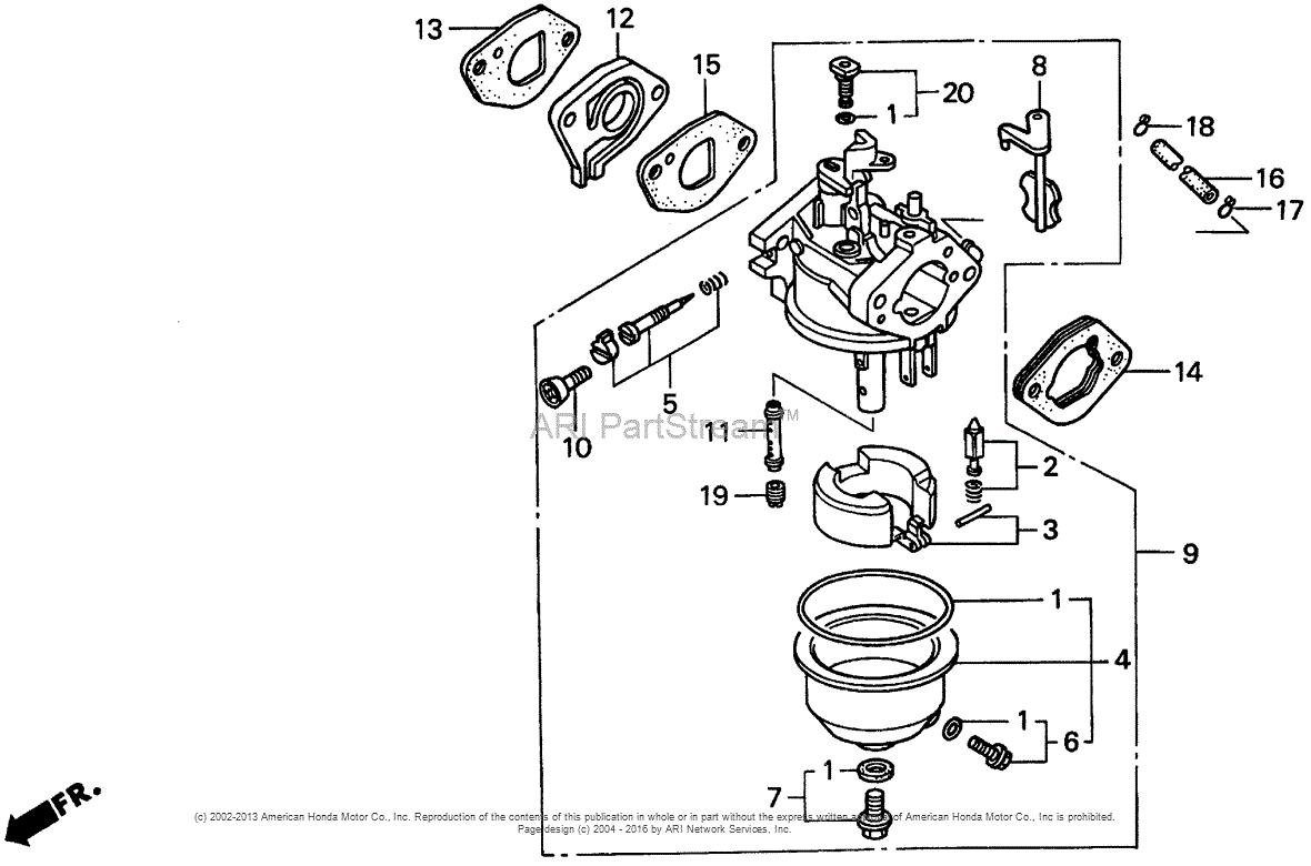 Honda HRM195 PA LAWN MOWER, USA, VIN# MZBV-6000001 TO MZBV-6400000 ...