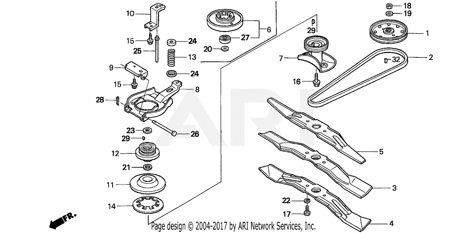 Honda Lawn Mower Blade Clutch Diagram