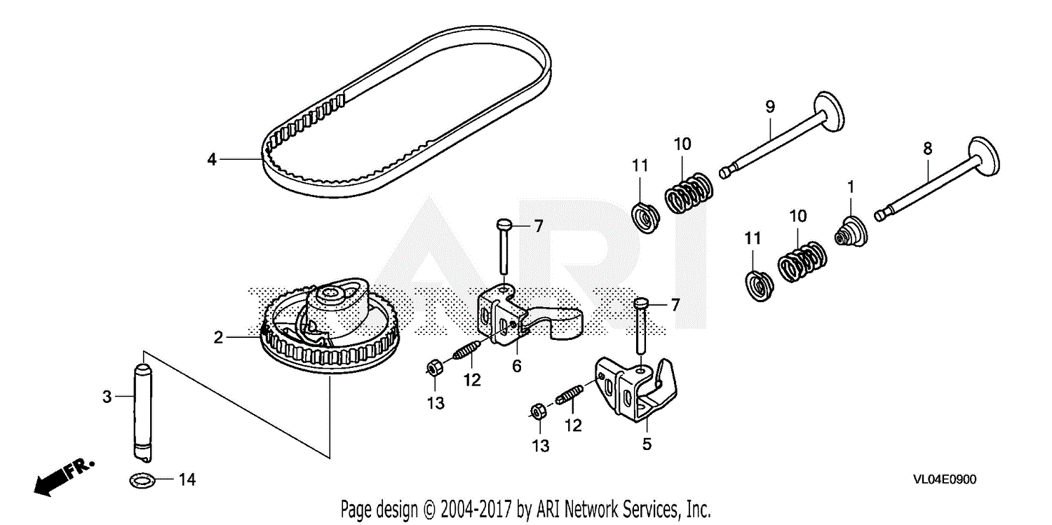 Honda HRR216K10 VKAA LAWN MOWER, USA, VIN# GJARA-1000001 Parts Diagram ...