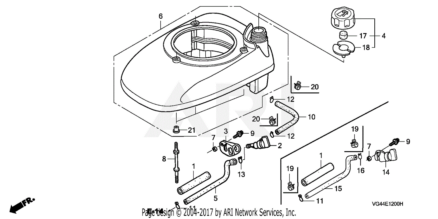 Honda HRR216K3 VXA LAWN MOWER, USA, VIN# MZCG-7200001 TO MZCG- 7599999