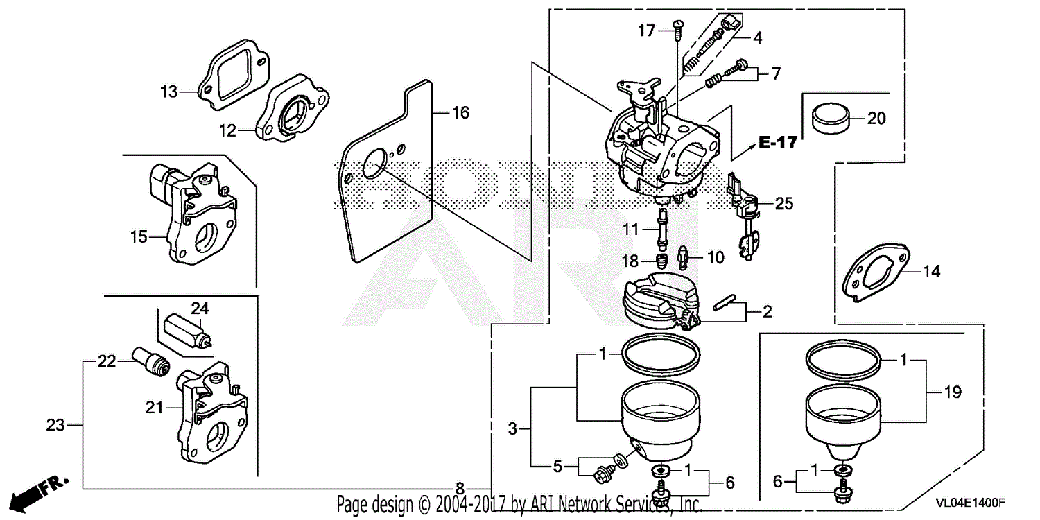 Honda HRR216K9 VKAA/A LAWN MOWER, USA, VIN# GJARA-4840001 TO GJARA